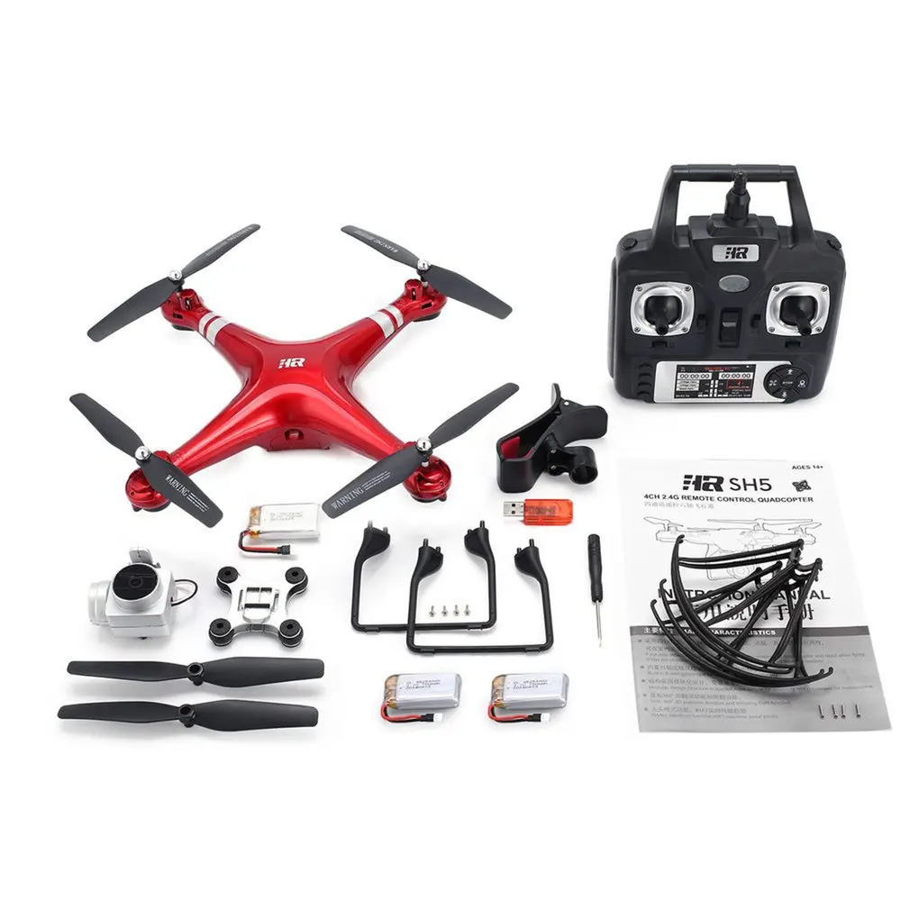 SH5H 2 4G FPV Дрон Радиоуправляемый квадрокоптер с 3 батареями 1080 P широкоугольная WiFi HD
