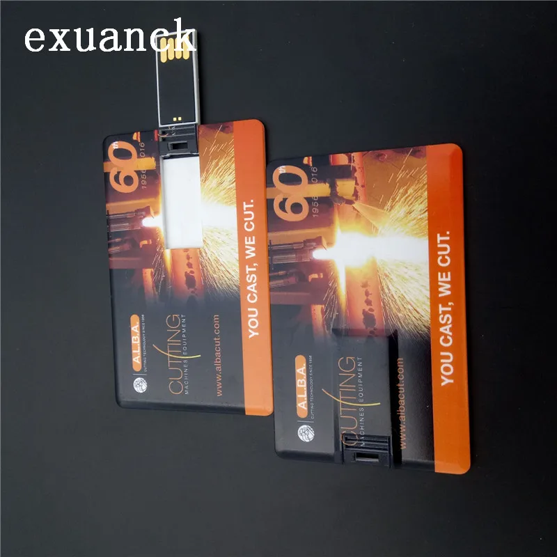 Exuanck белая карта usb Флеш накопитель изготовленным на заказ логосом печати 4-32GB 2 0