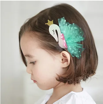 Детские заколки для волос с короной и лебедем 1 шт.|girls hair accessories|hair accessoriesbb clip |