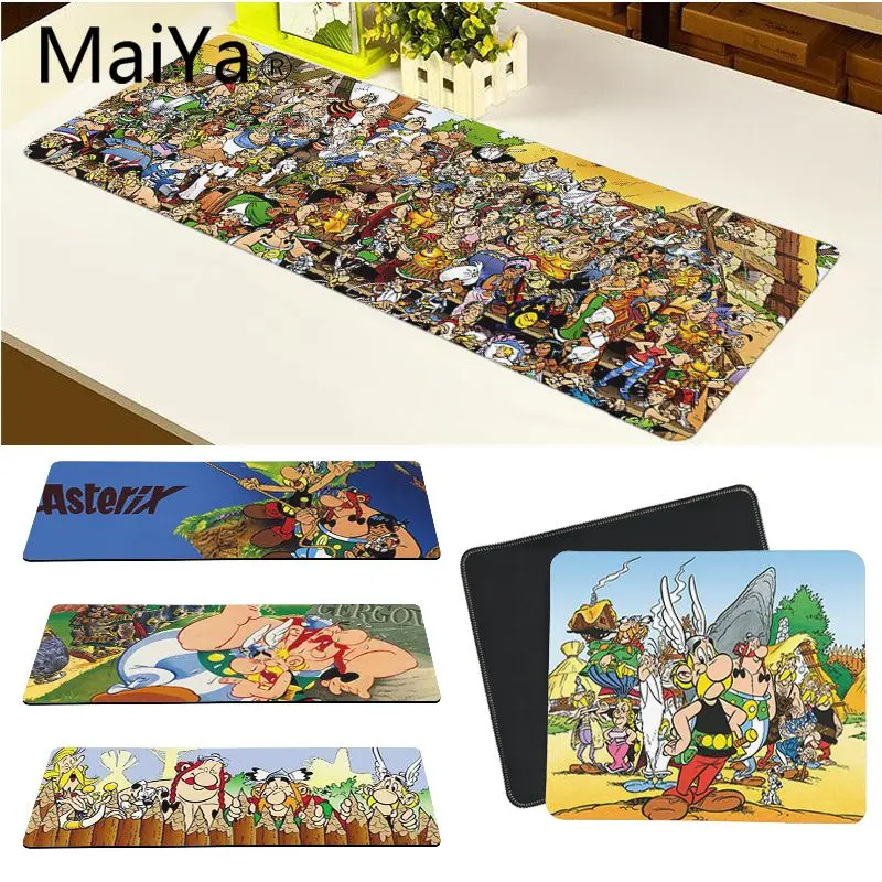 

Высококачественный резиновый прочный Настольный коврик для мыши Maiya Asterix и Obelix, бесплатная доставка, большой коврик для мыши, коврик для кла...