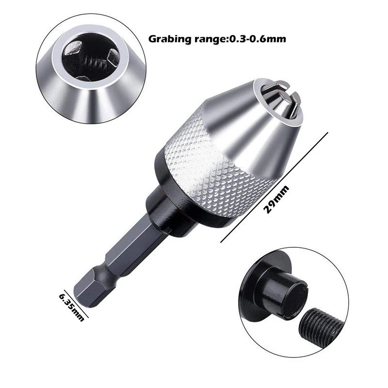 1/4 &quotШестигранным хвостовиком сплав без ключа сверло патрон быстрая смена