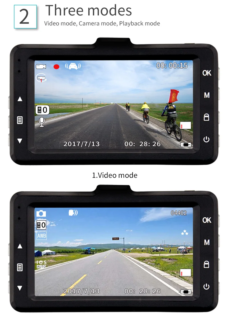 Dashcam Full HD 1080P 170 градусов широкоугольная Автомобильная Dvr камера 30fps привод рекордер " Автомобильный регистратор g-сенсор тире камера