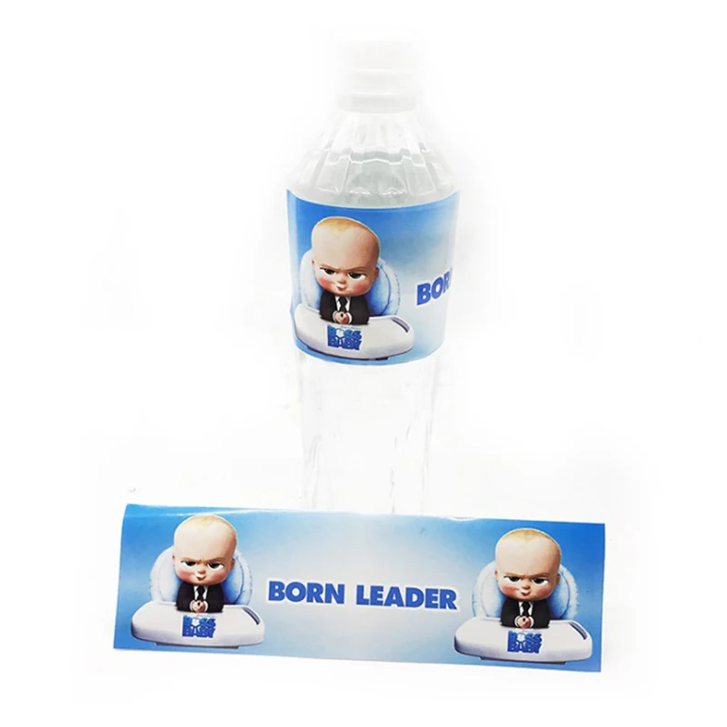 6 шт/много baby boss одноразовые бутылки воды наклейки вечерние украшения принадлежности для дня рождения свадьбы дома