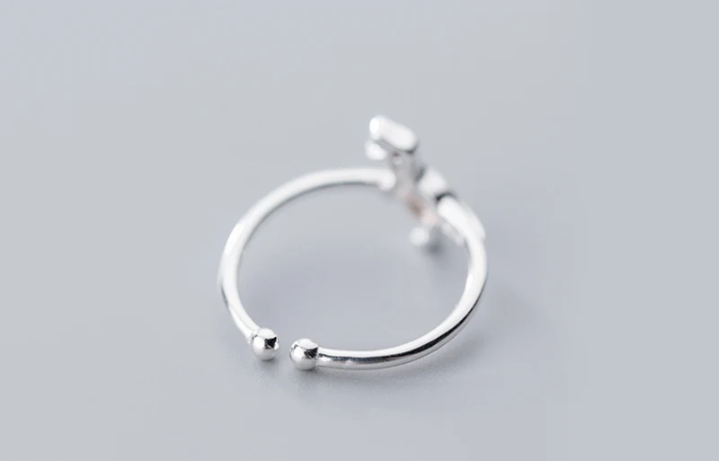 925 одноцветное Настоящее серебро 925 пробы Для женщин леди Jewelry кольцо в форме динозавра открытие Размеры 5 6 7 подарок любимым девушки леди