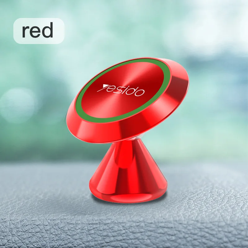Red Yesido C34 светящаяся присоска магнитный автомобильный держатель для телефона универсальный сильный магнит металлический Автомобильный держатель для телефона автомобильная подставка для мобильного телефона - Цвет: Red