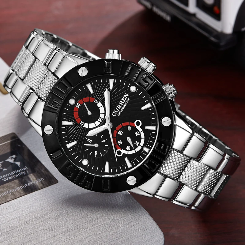 Curren 8006 Роскошные брендовые импортные кварцевые наручные часы из