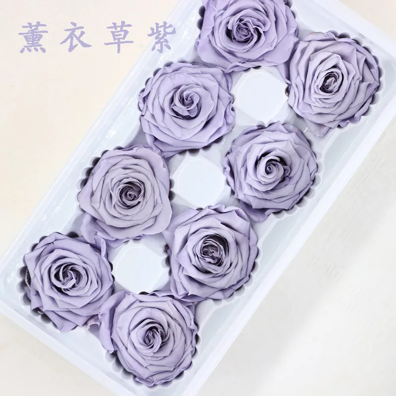 19light laven-purple Йо Чо Искусственные цветы Роза искусственное 4-5 см сохраненные вечные розы коробка год валентина подарки навсегда вечная роза - Цвет: 19light laven-purple