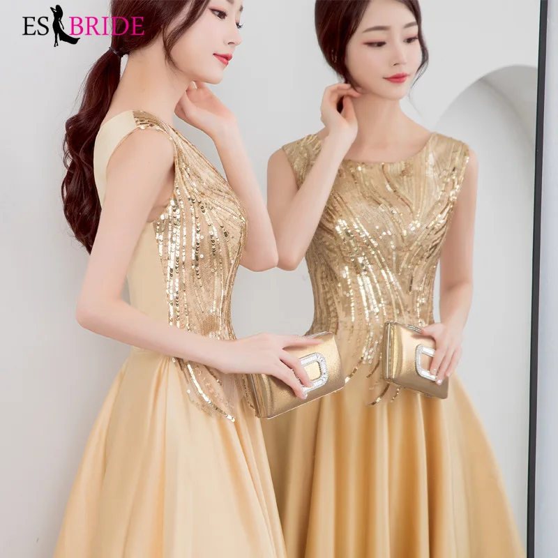 Женское вечернее платье без рукавов желтое ТРАПЕЦИЕВИДНОЕ для выпускного вечера