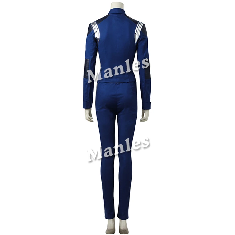 Startreks Beyond Costume костюм для косплея Майкл Бернхэм Синяя Униформа куртка брюки женская обувь для карнавального костюма на Хэллоуин наряд