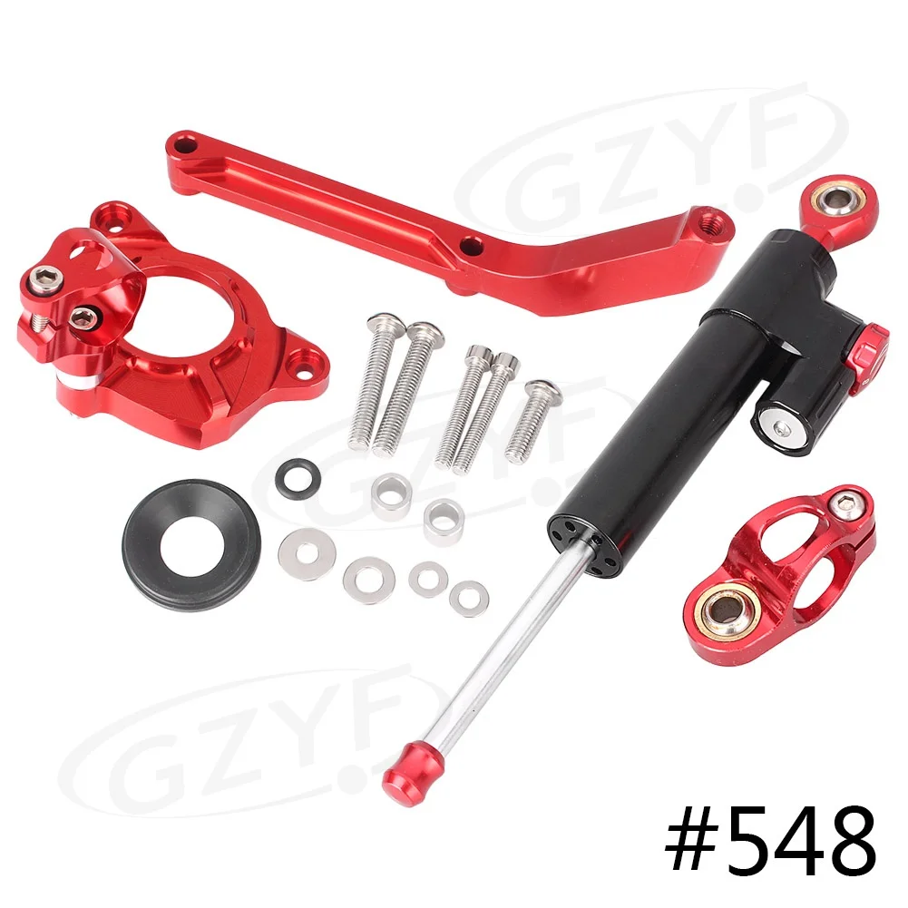 CNC Steering Damper Stabilizer w/ Bracket Mounting Kit Satety Control for Kawasaki Z1000 2014 2015 2016 Aluminum Alloy