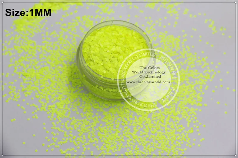 TCF500 неоновый желтый цвет 1 0 мм Размер растворяющий устойчивый блеск для дизайна