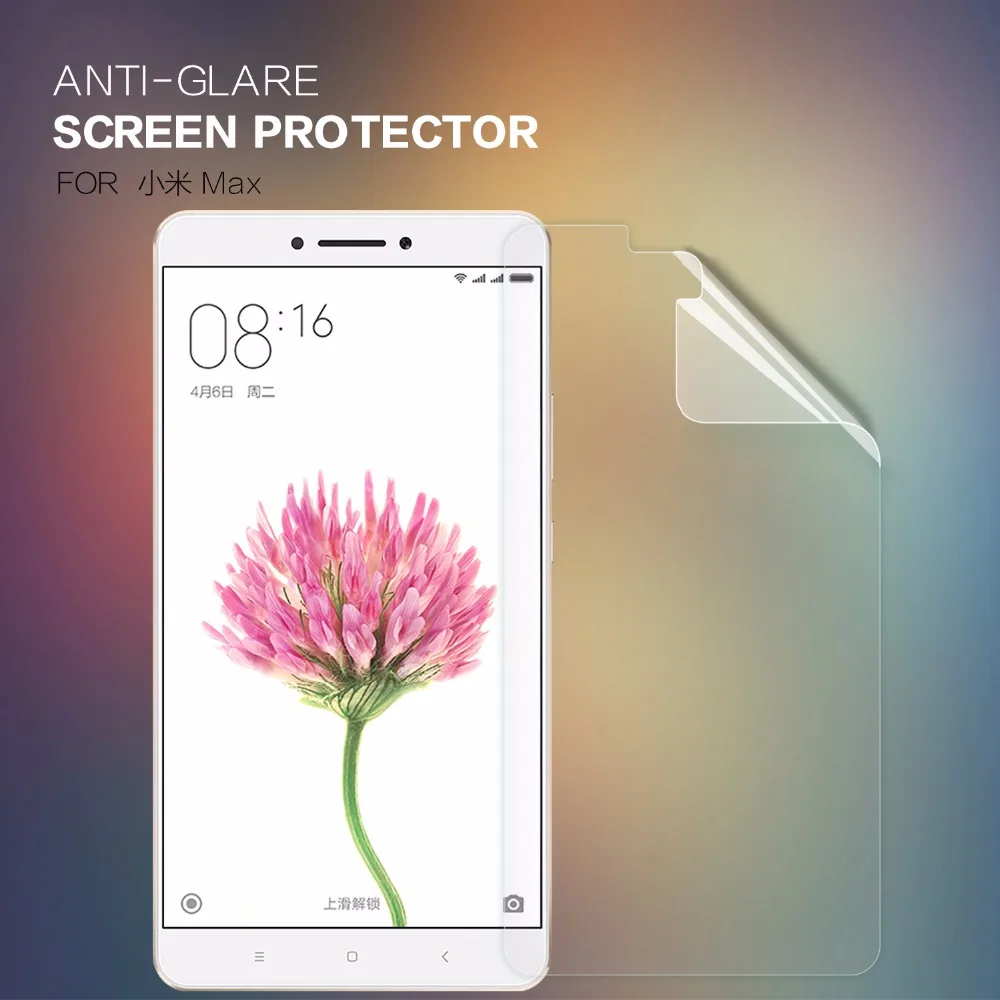 2 шт./партия NILLKIN Антибликовая матовая защитная пленка для экрана для xiaomi max(mi max) с розничной доставкой посылка