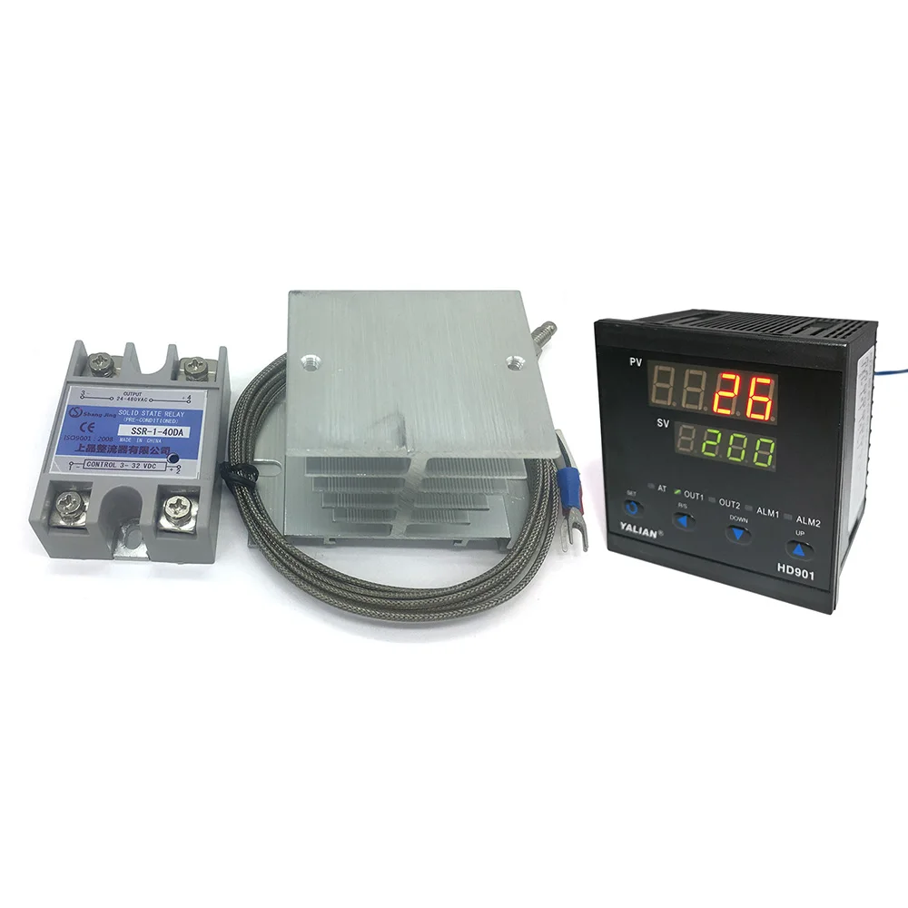 100 V-240 V pid цифровой контроллер температуры Max с функцией регулировки температуры-1372 °C+ 2M K регулятор температуры с термопарным+ Max 40A ssr+ хороший радиатор