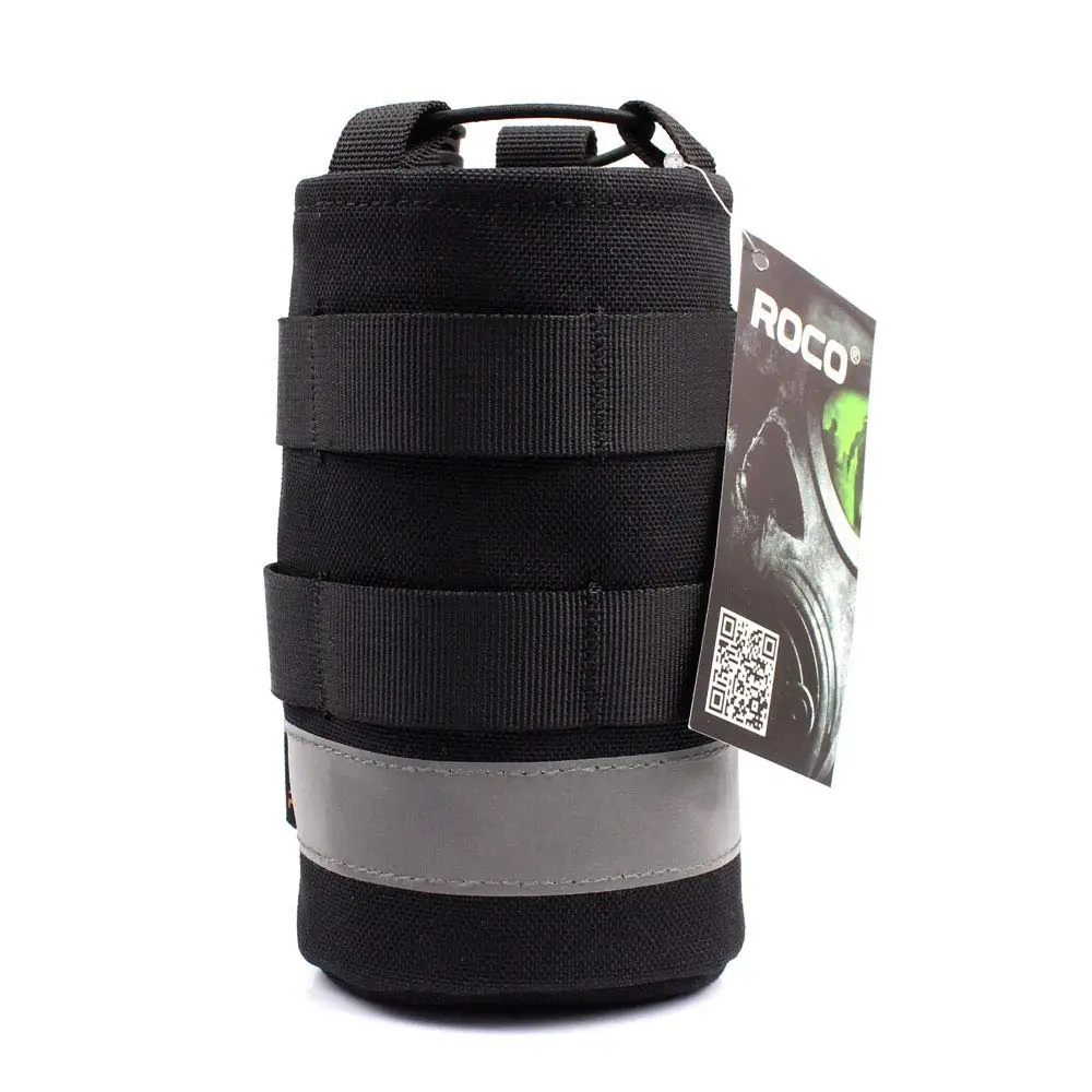 ROCOTACTICAL сумка для бутылки с водой на шнурке, тактический держатель для бутылки с водой Molle со светоотражающей полоской для походов, верховой езды, кемпинга