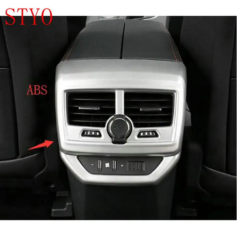 

Car Stainless Steel Rear Air Conditioner Outlet Decoration Cover trim For 2017 Peugeots 3008 5008 GT