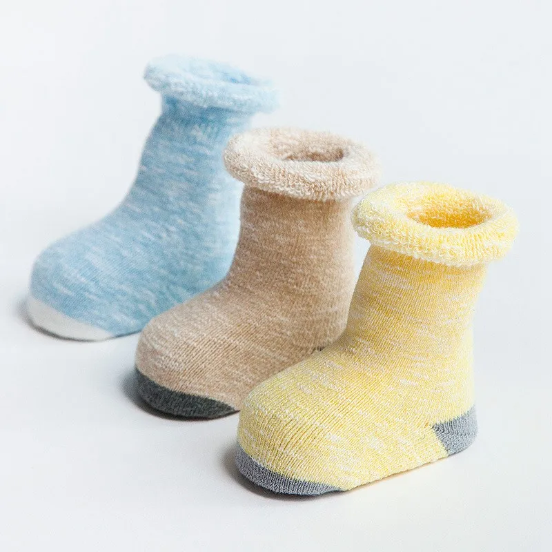 COOTELILI 3pairs/lot Thicken Winter Kids Socks Baby Girl Clothes Boys Stuff For Newborns Warm Long Infant 0-3Y | Мать и ребенок