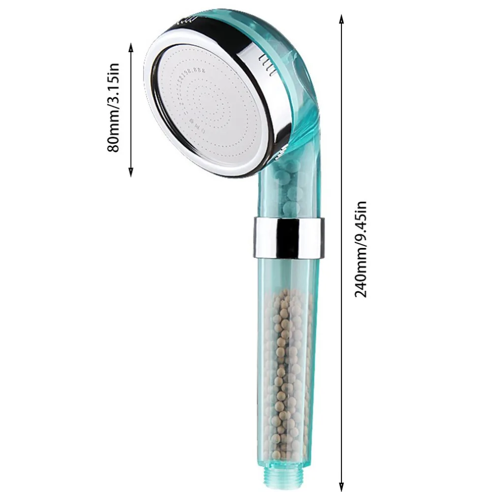 Душевая головка Регулируемая 3 режима высокого давления каменный поток ручная