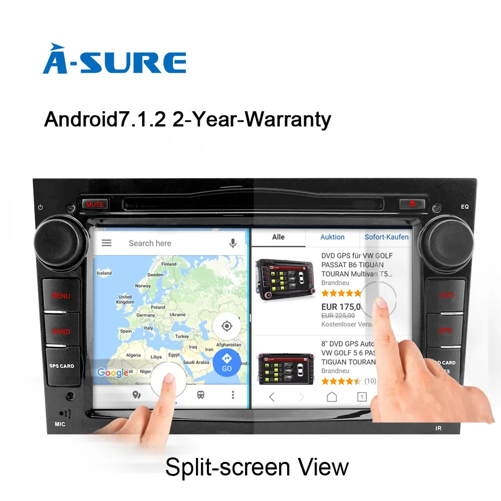 A Sure Android 7 1 Радио DVD gps для Opel Astra H Corsa Vivaro Meriva Zafira B Omega Tigra Quad процессор DAB + RDS 4G wifi|dvd