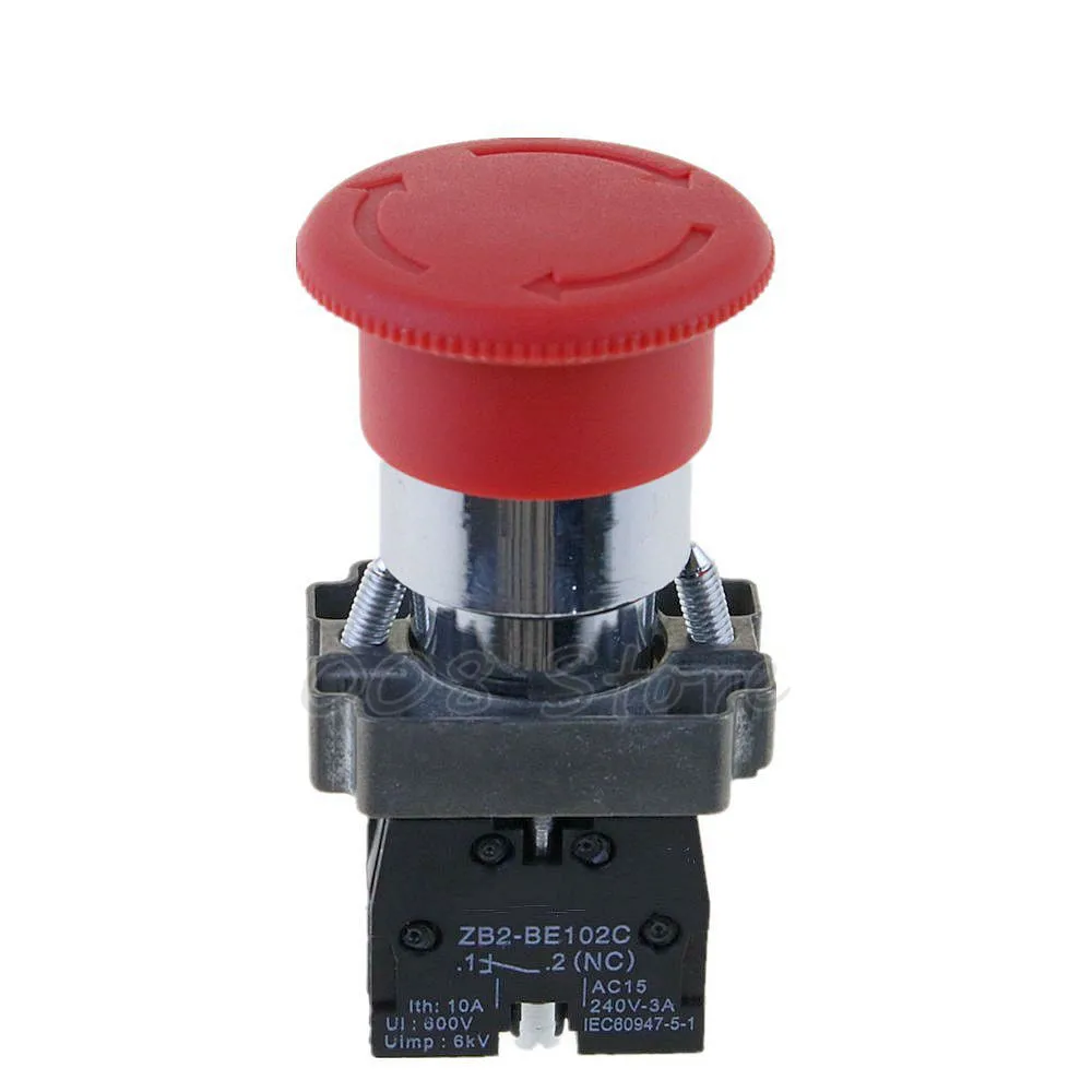 XB2BS542 1NC ZB2 BE102C one закрытая красная Грибовидная головка Кнопка аварийной остановки