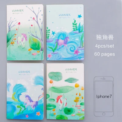 dujiaoshou JIANWU 4 шт./компл. стильная футболка с изображением персонажей видеоигр A5 ноутбук Простые Модные сборника упражнений студент кавайный Дневник Школьные принадлежности - Цвет: dujiaoshou