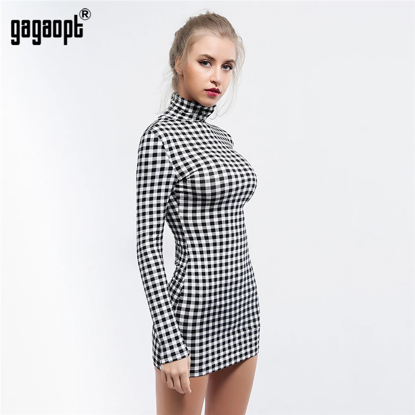 Gagaopt 2018 осеннее камуфляжное Платье женское стоячий воротник с длинным рукавом