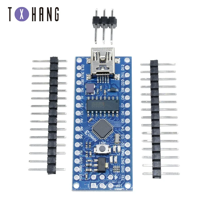Контроллер Nano Atmega168 совместимый с arduino nano Atmega168P сменный USB-драйвер CH340G без кабеля |