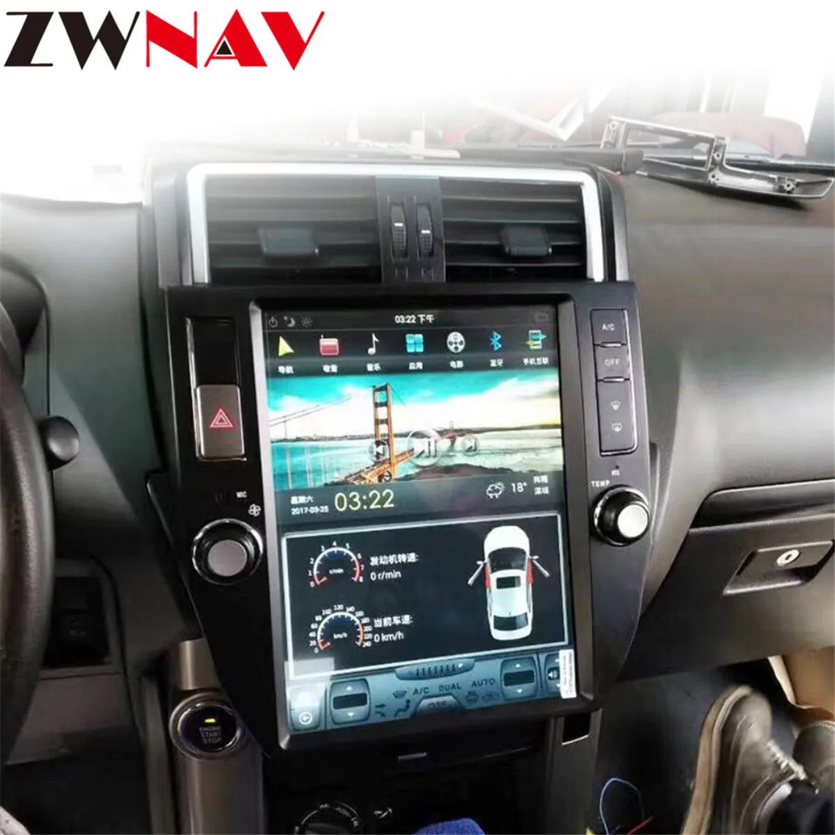 Tesla экран для TOYOTA LAND CRUISER Prado 150 2010 2017 GPS Android 9 Автомобильный мультимедийный плеер