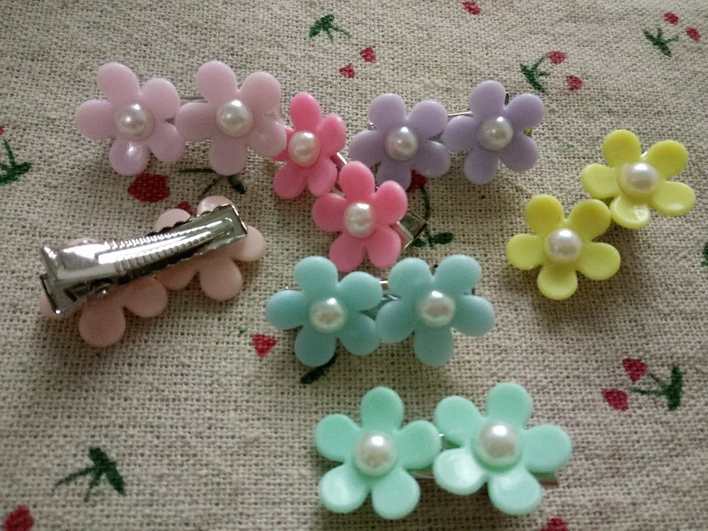 Cute Teddy Yorkshire Mix Colors Handmade dog bows pet hair Clips accessories grooming product 30pcs | Дом и сад