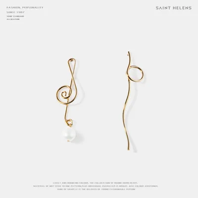 Funmor асимметрия в виде скрипичного ключа падение Длинные Висячие серьги