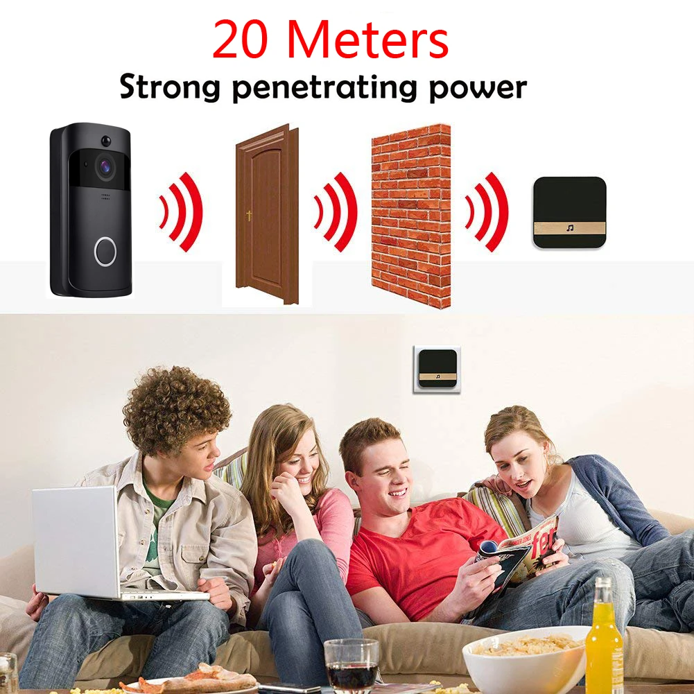 HD 720P умный wifi дверной звонок Домофон видео Кольцо Дверной звонок с камерой ИК входная дверь оповещение беспроводной безопасности дверной звонок Cam сигнализация