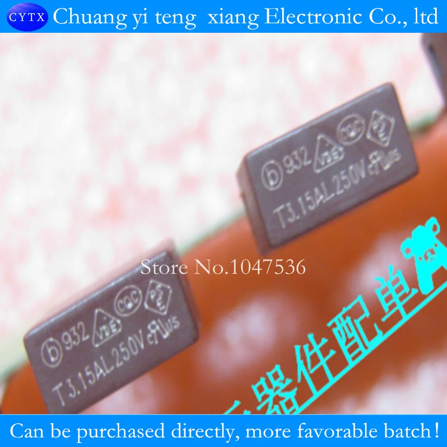 10pcs/lot Commonly fuse / LCD tube slow cut T3.15A 250V T3.15AL250V square | Integrated Circuits