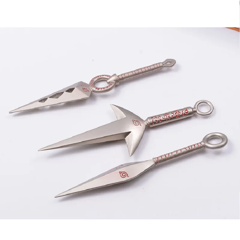 Наруто мини металлическое оружие Модель Hatake Kakashi Deidara Kunai Shuriken меч кунай нож 7 шт.