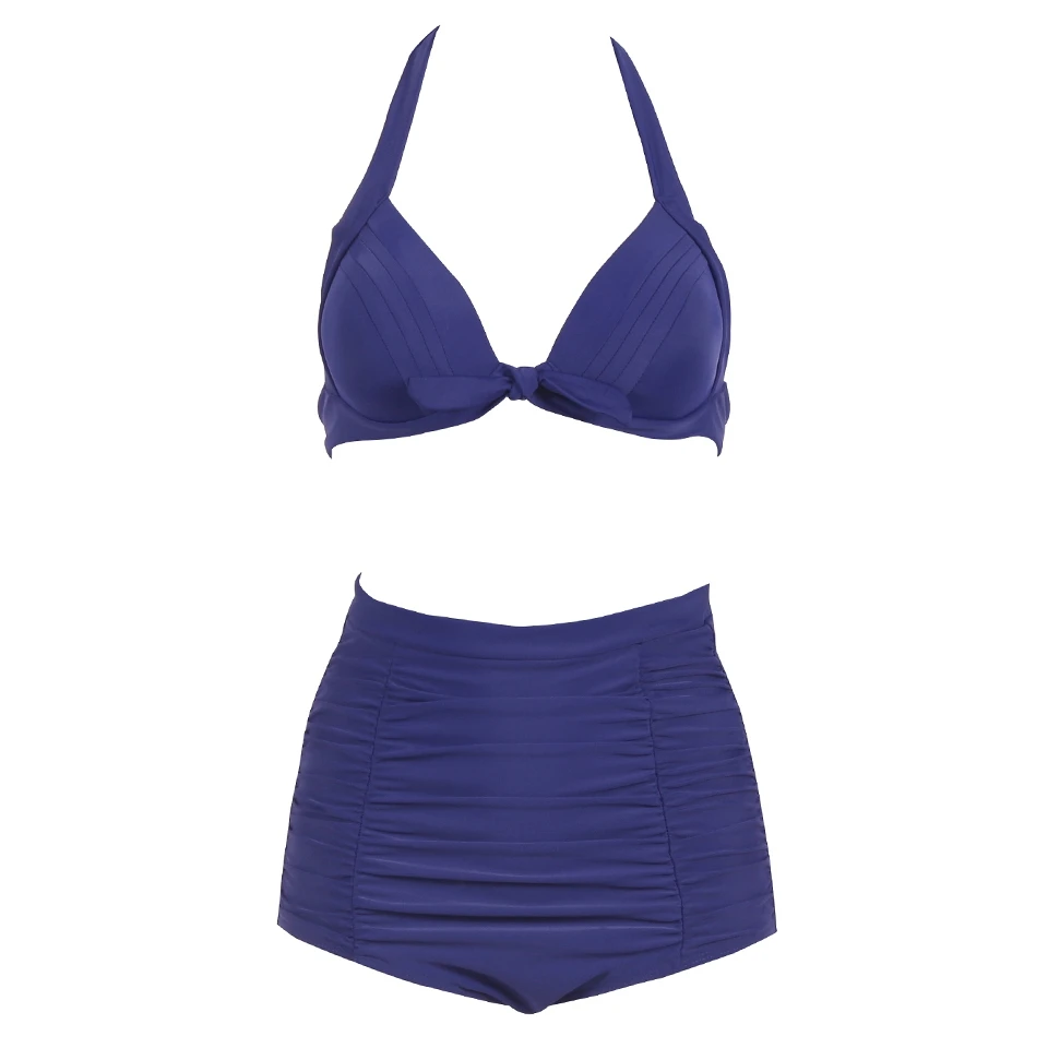 Женский купальник с пуш-ап KayVis однотонный бразильский купальник-бикини пляжная