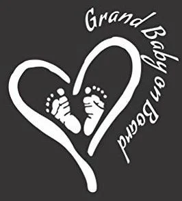 

6-дюймовая виниловая наклейка GRANDBABY ON BOARD 15 см