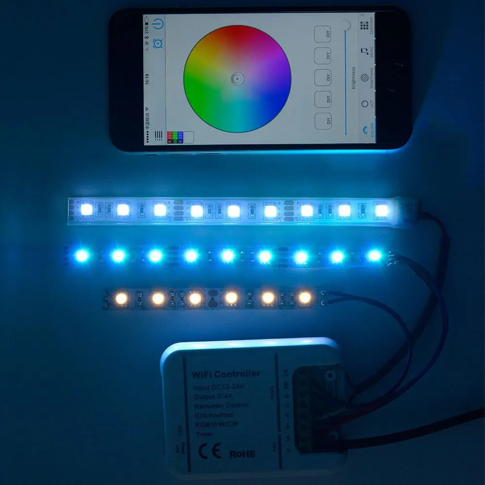 Dvolador smart wifi LED Управление Лер DC12 24V 5 Каналы RGB/RGBW/rgbww 16 миллионов Светодиодные ленты