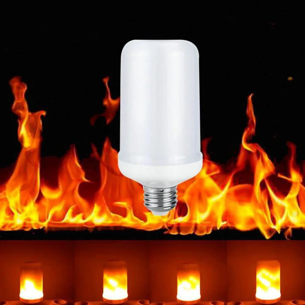 

Dynamic Flame Effect LED Bulb Lamp Corn light 220V E27 Simulation Fire Burning Flicker Replace Gas Lantern Decoration Bulb Light