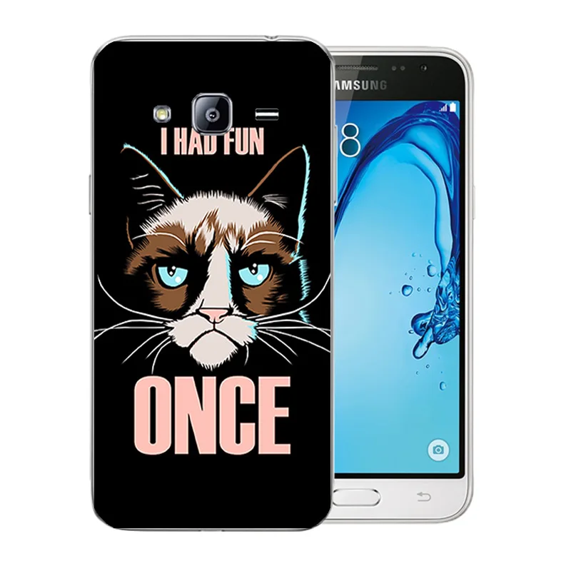 Soft Silicone Shell For Samsung Galaxy J3 2016 J310 TPU Case Back Cover 5.0 inch for J3(2016) Cases Grimace Pattern Shells |