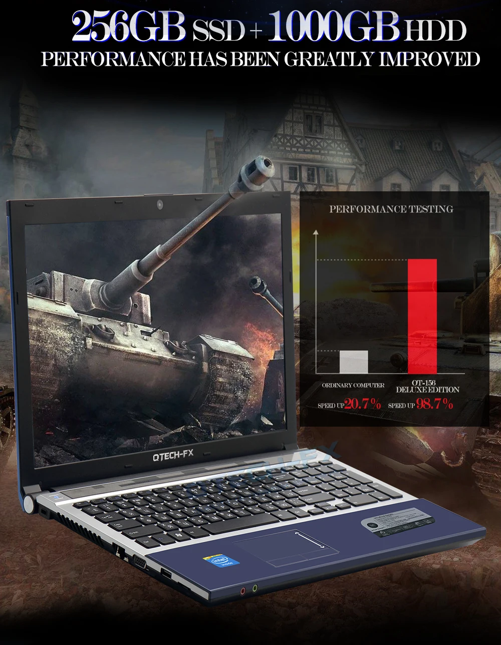 I7 8 Гб Оперативная память SSD 256GB+ 1 ТБ игра Тетрадь 15,6 быстро Процессор Intel 1000GB Windows10 Бизнес арабский azerty-клавиатура с испанским и русским языками