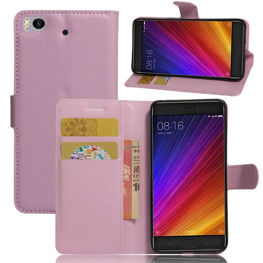 Mi 5S Leather Wallet Flip Case For Xiaomi Purse Phone Bag Card Slots Fitted Back Cover Coque Fundas | Мобильные телефоны и