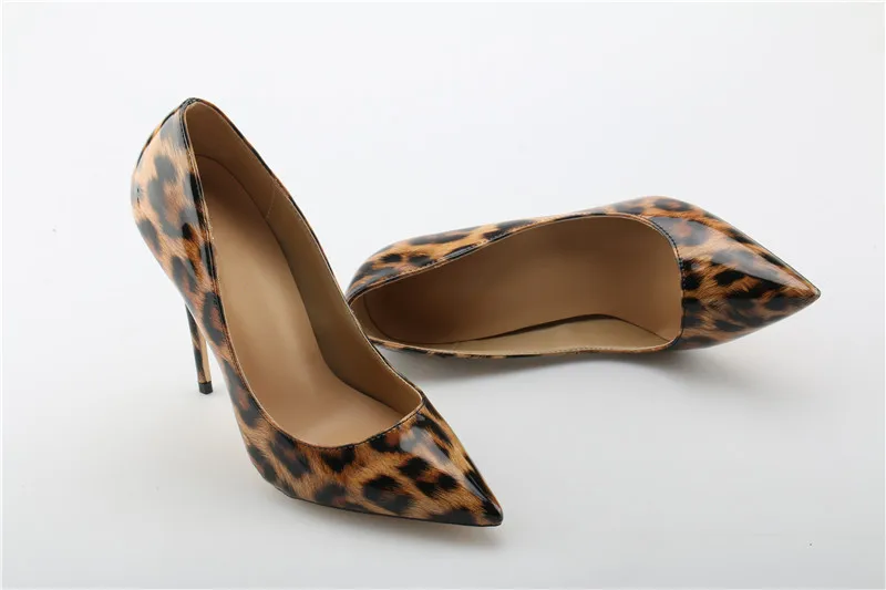 Patent Leather Women's Pumps Leopard Pattern Pointed Toe So Kate Stiletto Women Mutil Models Super High Heels Office Lady Shoes | Обувь