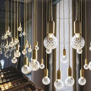 Современные светодиодные подвесные светильники G9 Хрустальное стекло ручной светильник Nordic подвесные светильники для гостинойресторанадомашнего освещения AC220V