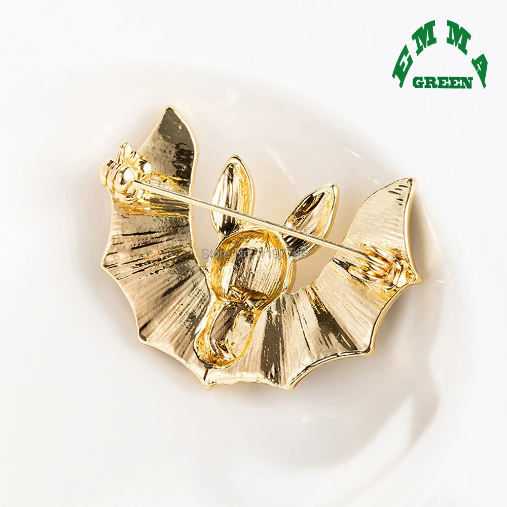 Halloween Bat Brooches for Women Zinc Alloy Metal Enamel Pins Fashion Vintage Animal Jewelry Accessories Fit Jacket Bag Coat | Украшения и