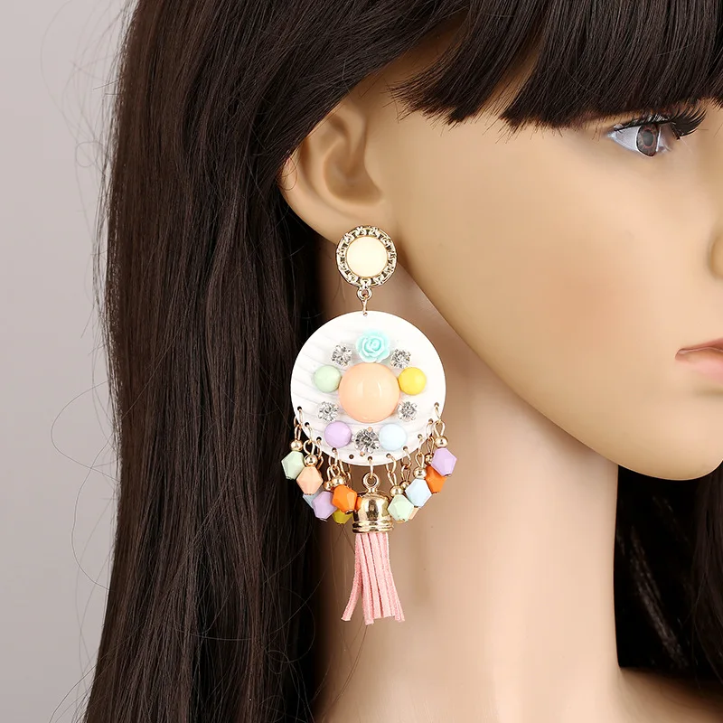 2017 Мода Акриловые Серьги Красочный Цветок Tessals Ювелирные Изделия Bijoux Элегантный