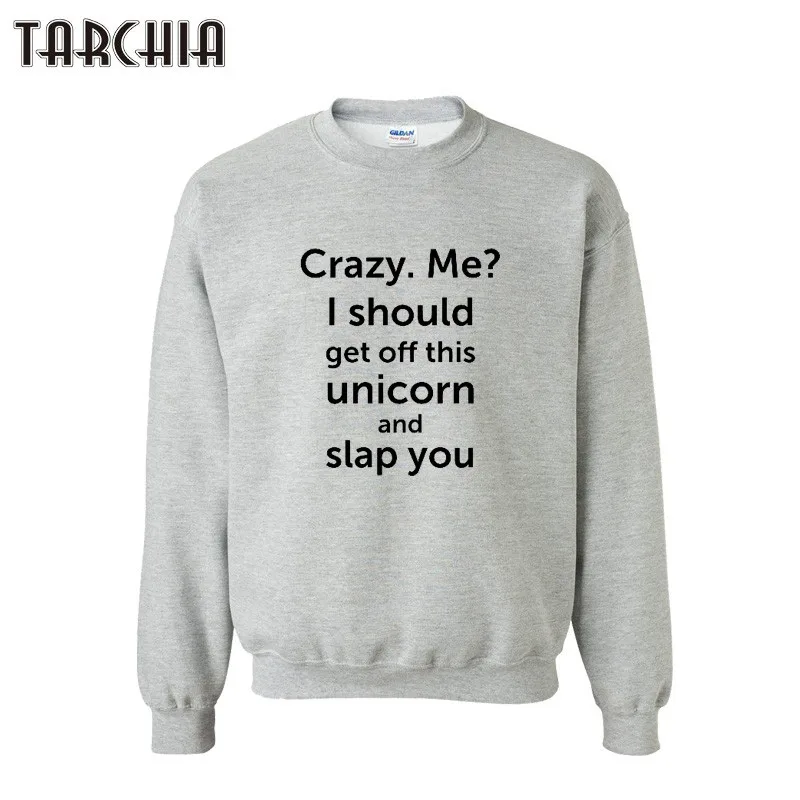

TARCHIA Spring CRAZY ME Print Round Collar Mens Sportwear Tracksuit Hoodies Jogger Casual Long Sleeve Sweatshirt Pullovers Top
