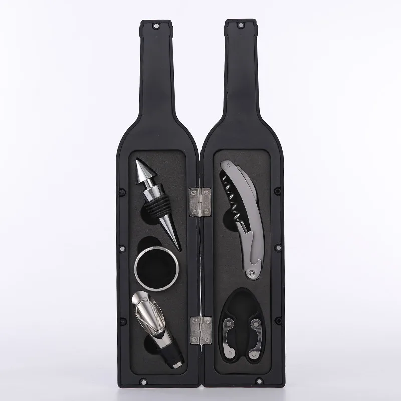 

Y177 Hot Corkscrew & Accessory Set Wine Bottle Set Bottle Opener Stopper Drip Ring Foil Cutter Wine Pourer Wine Tool Set