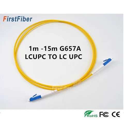 LC UPC Волоконно-оптический патч-корд SM LC, патч-кабель 2,0 мм, волоконно-оптический соединитель LC G657A Simplex, одномодовый 1 м, 2 м, 3 м, 5 м, 10 м, 15 м