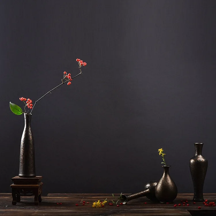Женская маленькая медная бронзовая Цветочная ваза японская чайная церемония от