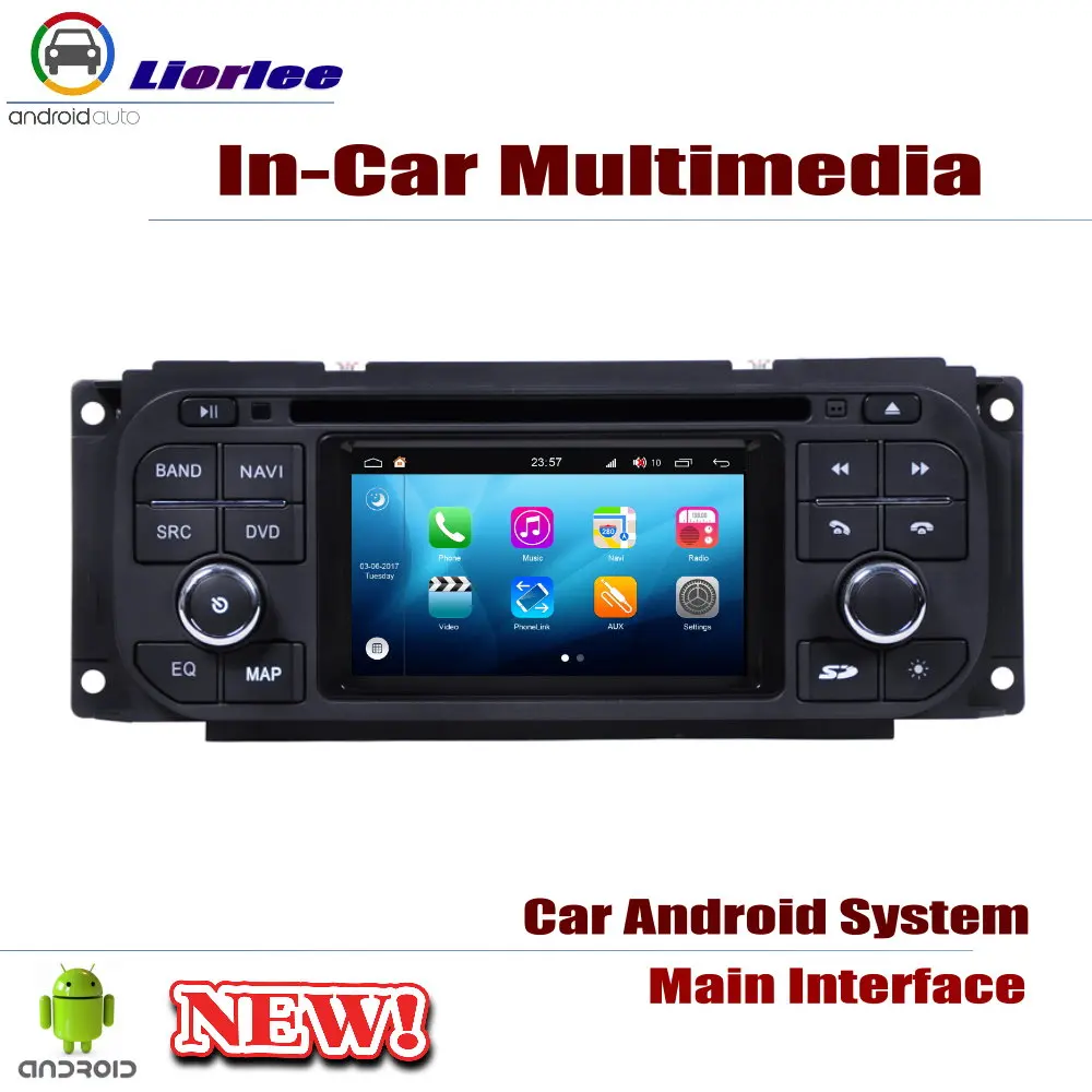 Для Dodge Grand Caravan 2001~ 2007 автомобильный Android плеер DVD gps навигационная система HD экран Радио Стерео интегрированный мультимедиа