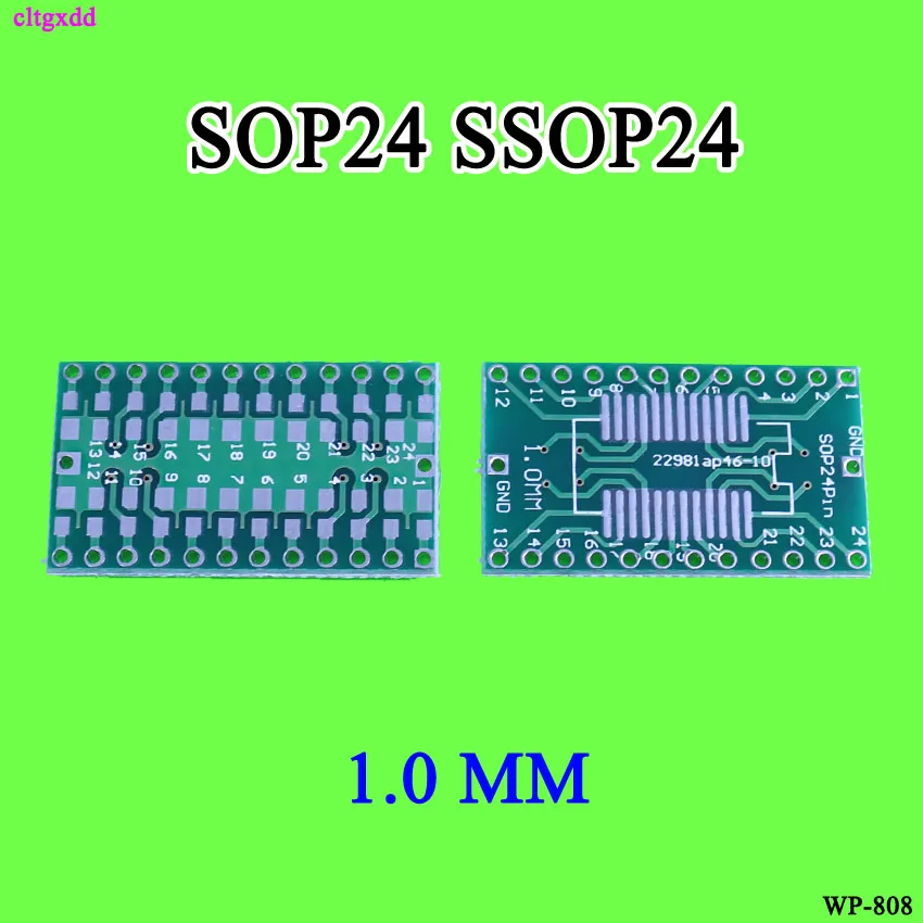 Cltgxdd 10 шт. SOP24 SSOP24 плата адаптера DIP 1 0 мм Шаг детской платы адаптера|Соединители| |