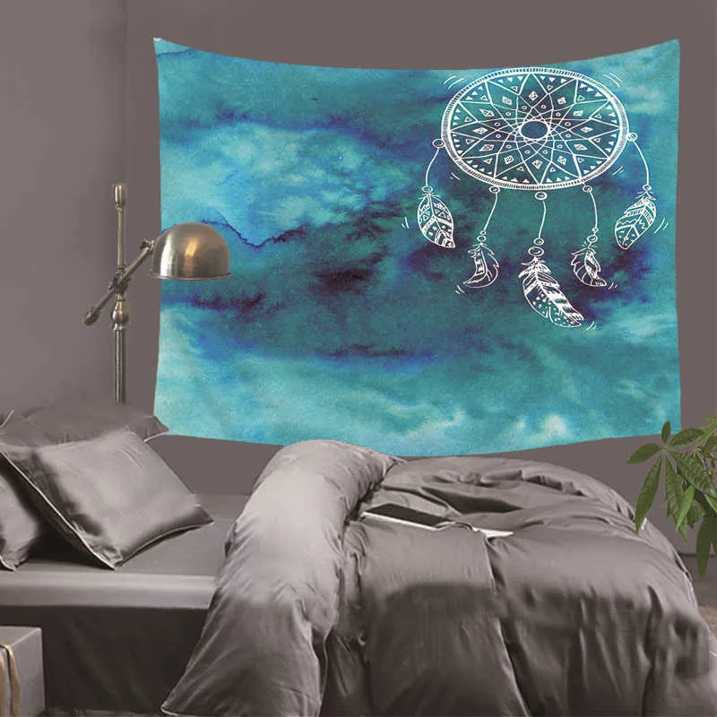 Индийская МАНДАЛА ГОБЕЛЕН висящий ветер куранты печать богемный настенный